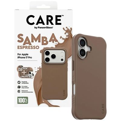 4. Etui CARE by PanzerGlass Fashionable Samba MagSafe na iPhone 17 Pro - brązowe