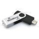 MediaRange MR1955 pamięć USB 256 GB USB Type-C 3.2 Gen 1 (3.1 Gen 1) Czarny, Srebrny