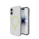 4. Etui Puro Lite Mag TPU+PC kompatybilne z MagSafe na iPhone 17 - przezroczyste z zielonym pierścieniem