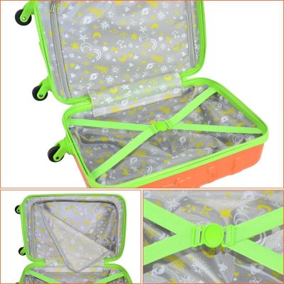 10. WALIZKA PODRÓŻNA KABINOWA 18 CALI PROWORLD KID - POMARAŃCZOWY (DINO)