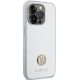 4. Etui Guess Strass Metal Logo na iPhone 15 Pro - srebrne