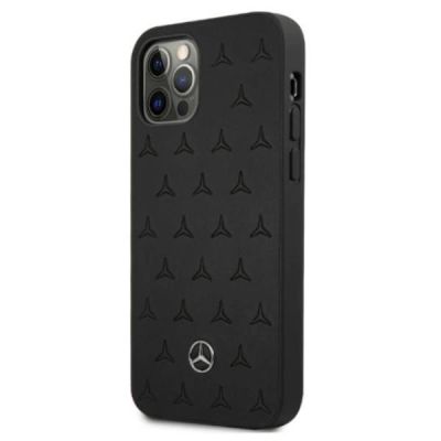 2. Etui Mercedes Leather Stars Pattern na iPhone 12 Pro Max - czarne