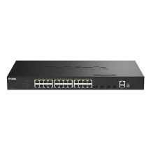 D-Link DGS-1530-28P/E przełącznik sieciowy Zarządzany L2 Gigabit Ethernet (10/100/1000) Obsługa PoE Czarny