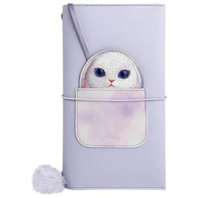 2. Zestaw Nimmy Big Eyed Pet 2.0 Rabbit 2w1 notatnik + długopis - fioletowy