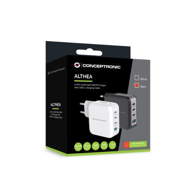 2. CONCEPTRONIC Ładowarka 4Port GaN 3xUSB-C/1xA 100WPD3.0/PPS sw