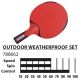 34. ZESTAW DO TENISA STOŁOWEGO OUTDOOR WEATHERPROOF 2 RAKIETKI 3 PIŁECZKI DONIC