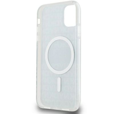 6. Etui DKNY IML Mono & Stripe MagSafe na iPhone 11 / Xr - czarne