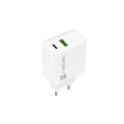 2. NATEC ŁADOWARKA SIECIOWA RIBERA USB-A + USB-C 20W POWER DELIVERY BIAŁA NUC-2061