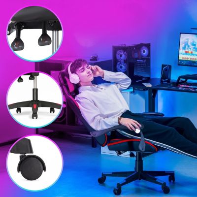 17. Extralink Gaming | Fotel gamingowy | biurowy, obrotowy, kubełkowy, czarno-czerwony, G-522