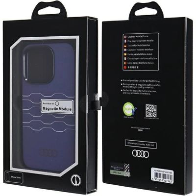 7. Etui Audi IML MagSafe na iPhone 15 Pro - niebieskie