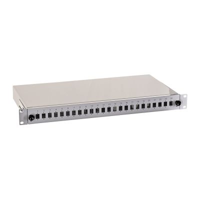 9. Alantec Przełącznica światłowodowa 24xSC simplex / 24xLC duplex 19" 1U z płytą czołową oraz akcesoriami montażowymi (dławiki, opaski), wysuwalna (FOP-1U-24SCS-S)