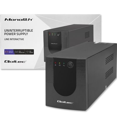 8. Qoltec 53777 zasilacz UPS Technologia line-interactive 2 kVA 1200 W 4 x gniazdo sieciowe