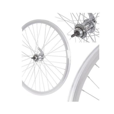 Koło 24'' tył torpedo stożek srebrne/srebrne