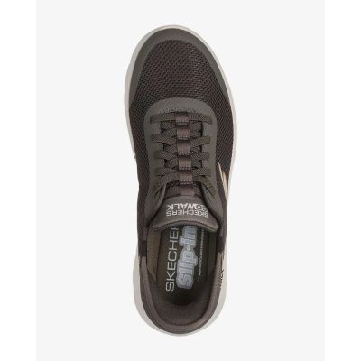 3. Skechers Slip-Ins: Go Walk Flex - Hands Up brązowe (216324-WW/BRN)