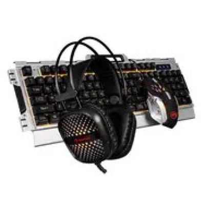 5. Marvo CM303 klawiatura Dołączona myszka Gaming USB Czarny, Srebrny
