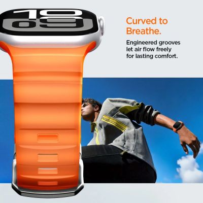 14. Pasek Spigen WBS2 na Apple Watch 44 / 45 / 46 / 49 mm - pomarańczowy