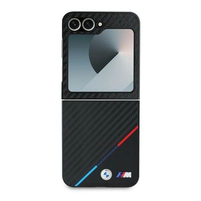 2. Etui BMW Carbon Tricolor na Samsung Galaxy Z Flip 6 - czarne