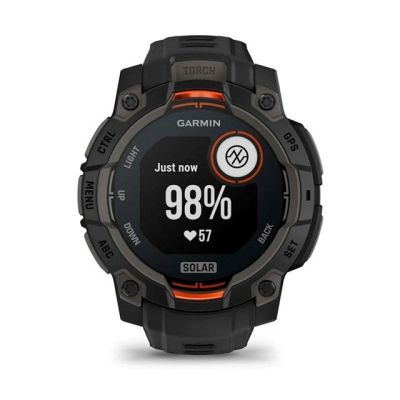 6. Garmin Instinct® 3 – 45 mm, Solar Zegarek Czarny