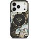 3. Etui Guess IML Glitter Flowers Triangle MagSafe na iPhone 18 Pro Max / 17 Pro Max - czarne