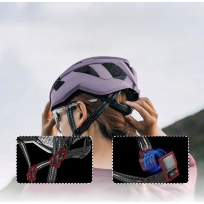 2. Rockbros kask rowerowy 10110039003 fiol M (54-58)