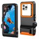 3. Etui wodoodporne Tech-Protect IPX8 Pro na telefon - pomarańczowo-czarne