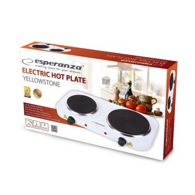 16. ESPERANZA KUCHENKA ELEKTRYCZNA YELLOWSTONE 1500W + 1000W EKH014W
