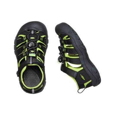 2. Sandały trekkingowe dziecięce na lato Keen Newport H2 Black/Lime green dla dzieci (1009942)