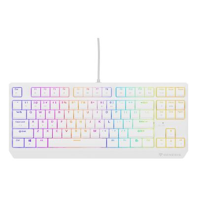 3. Klawiatura GENESIS Thor 230 TKL Gaming USB QWERTY US English Biały