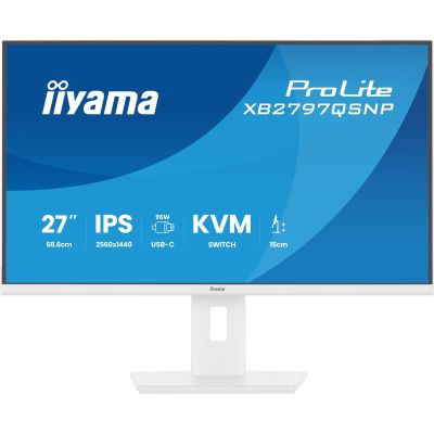 4. iiyama ProLite XB2797QSNP-W1 monitor komputerowy 68,6 cm (27") 2560 x 1440 px Quad HD LCD Biały
