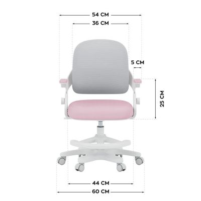 11. Fotel obrotowy Junior 4.3 Pink-Grey
