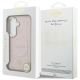 8. Etui Guess Saffiano Peony Embossed Ring MagSafe na Samsung Galaxy S26 - różowe
