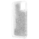 7. Etui Guess 4G Big Liquid Glitter na iPhone 12 Pro Max - srebrne