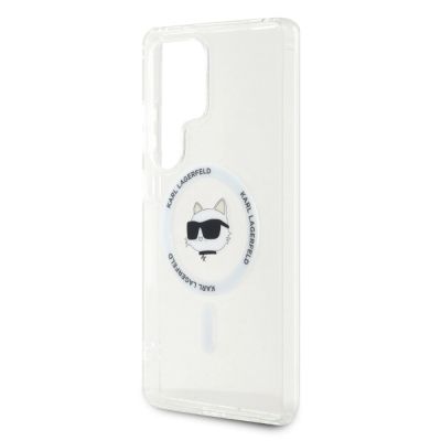 6. Etui Karl Lagerfeld Button Choupette Head Printed Logo MagSafe Samsung Galaxy S25 Ultra biały
