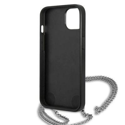 7. Etui Karl Lagerfeld Leather Textured and Chain na iPhone 13 / 14 / 15 6,1" - czarne
