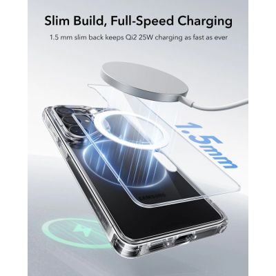 7. Etui ESR Classic Hybrid Kickstand MagSafe na Samsung Galaxy S26 - przezroczyste