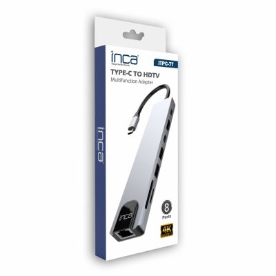 7. Inca ITPC-7T huby i koncentratory USB Type-C 1000 Mbit/s Aluminium