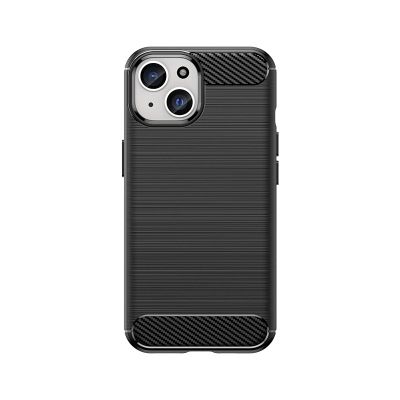 Elastyczne etui Carbon Case z wzorem karbon do iPhone 15 - czarne
