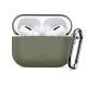 3. Etui Tech-Protect Silicone Hook na AirPods Pro - oliwkowe