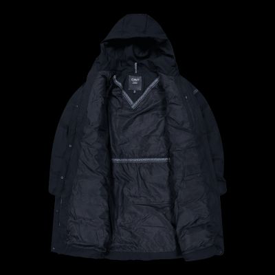 2. Płaszcz na zimę z kapturem damski CMP kurtka ocieplana wodoodporna czarna (34K0096/N950)