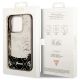 8. Etui Guess Liquid Glitter 4G Transculent na iPhone 14 Pro - czarne