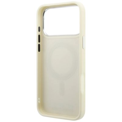 7. Etui Karl Lagerfeld Ring Stand 360 Saffiano Classic Logo MagSafe na iPhone 18 Pro Max / 17 Pro Max - beżowe