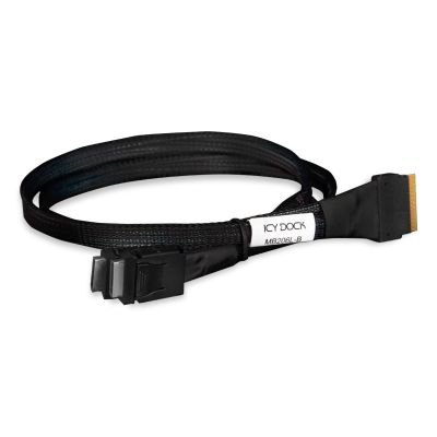 5. Kabel wewnętrzny SAS ICY Dock MB206L-B - 8i Slim SAS (SFF-8654) (M) do 4i OCuLink (SFF-8611) - 50cm - do ToughArmor MB699VP-B V2, MB699VP-B V3, MB720MK-B V2, MB852M2PO-B