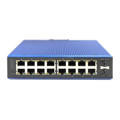 3. Digitus Przemysłowy zarządzalny przełącznik Gigabit Ethernet L2, 16+2 porty