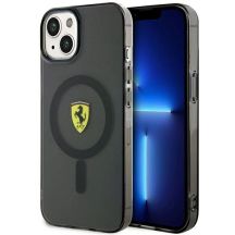Etui Ferrari Translucent MagSafe na iPhone 14 Plus - czarne