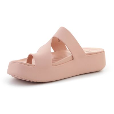 3. CROCS GETAWAY PLATFORM TOE LOOP W PINK CARAMEL 210834-7AF