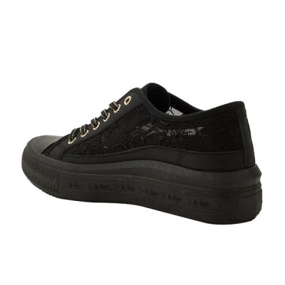 3. Lee Cooper buty damskie sportowe trampki czarne platforma koronkowe