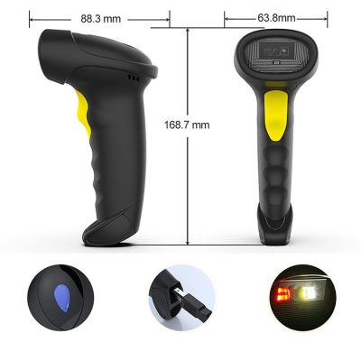 5. Qoltec Skaner czytnik kodów kreskowych i QR | 1D 2D | USB | Bluetooth