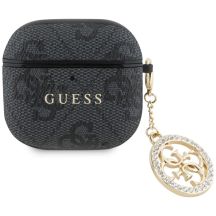 Etui Guess 4G Strass Charm na AirPods 4 - czarne