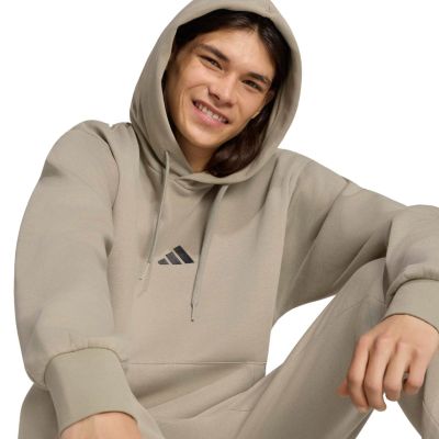 5. Bluza męska adidas Essentials Feelcozy Hoodie beżowa KF2361