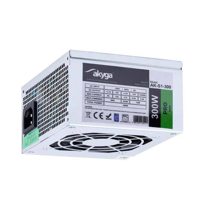 6. Akyga AK-S1-300 moduł zasilaczy 300 W 20+4 pin ATX SFX Srebrny